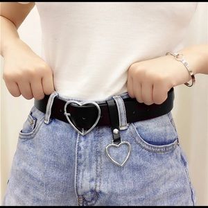Heart-shaped high quality punk adjustable belt